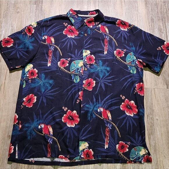 Island Republic tropical Parrot Hawaiian Shirt‎ size 2XL. - Picture 1 of 3